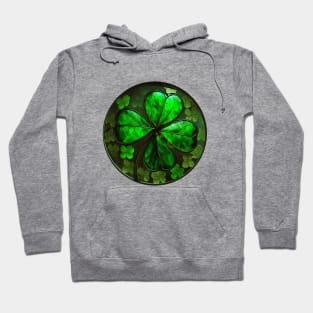 Stained Glass Four Leaf Clover Hoodie